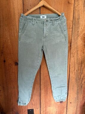 PAIGE Sage Green Utility Joggers